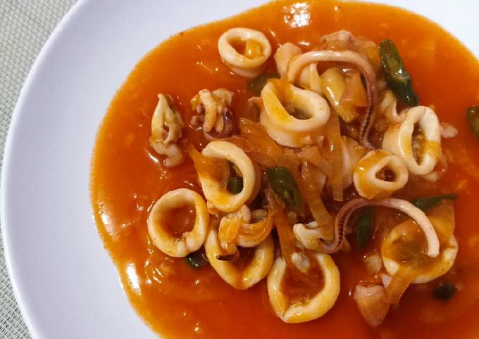 Resep Cumi Saus Padang Simple